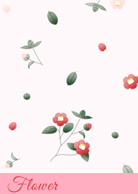 ดอกไม้ 004 【ดอกเคมีเลีย×2×สีชมพู】