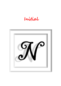 Initial N / Simple white