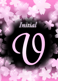 V-Initial-cherry blossoms at night-pink