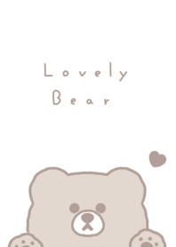 Popping Bear(line)/wh brown
