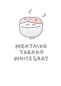 Simple cod roe mentaiko white gray