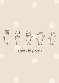 Standing cats -natural- dot