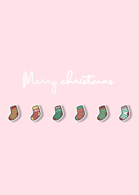 christmas socks - pink