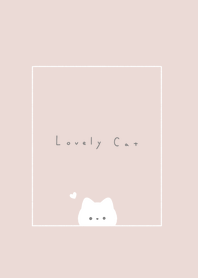 Popping Cat (white cat)/pink beige