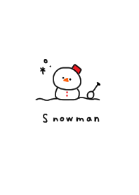 ゆるくて可愛い雪だるま。