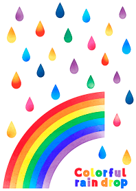 Colorful rain drop