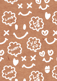 HAPPY LOVE XOXO smile -Kraft paper-