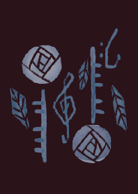 黒鍵ローズ-暗めのカラー青系