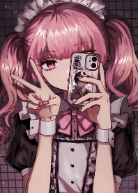 自撮りメイドちゃんとうさぎさん