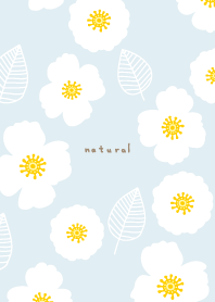 Stylish white flowers leaves26 Japan