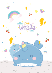 Whale Unicorn Thunder Cute Kawaii