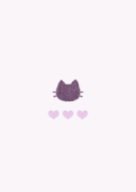 ねこハート(ライトパープル)