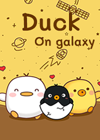 Three duck on galaxy