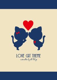 LOVE CAT Navy+Beige.
