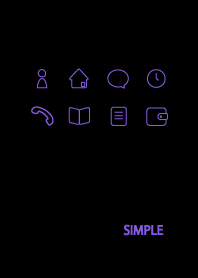 Adult Simple / Black Purple g