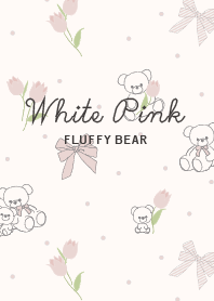 FLUFFY BEAR White Pink World