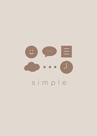 simple / brown beige
