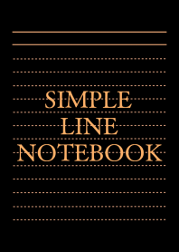 SIMPLE ORANGE LINE NOTEBOOK/BLACK