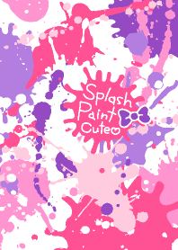 Splash paint Cute -White-