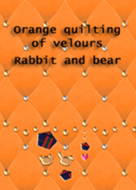 Orange quilting of velours(Rabbit,bear)