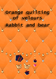 Orange quilting of velours(Rabbit,bear)
