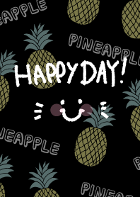 Smile pineapple - black9-