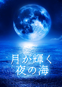 Moonlit night sea.