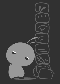 rabbit staring-52-black