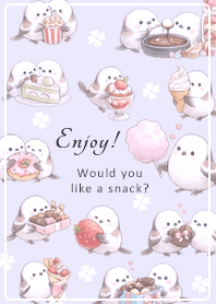 Purple Long-tailed Tit's Snack Time