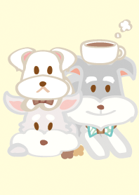 Miniature Schnauzer's tea time