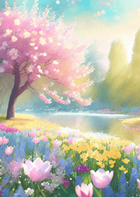 優美な春の風景の着せかえ(Spring-754)