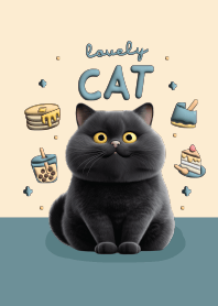 cat lovely : cat black chubby :D