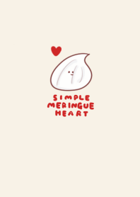 simple meringue heart beige.