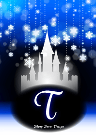 T-Initial-Snow Castle-Blue