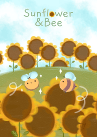 Sunflower & Bee
