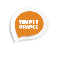 Orange Button In White