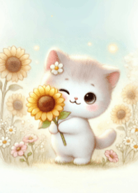 Cat and Sunflower V.3