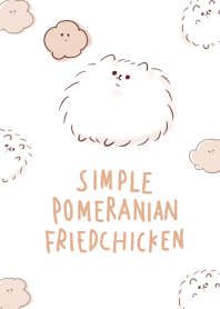 Pomeranian Fried Chicken White Blue.