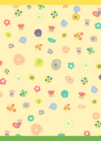 Northern Flowers2 on yellow