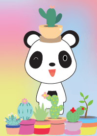 Panda and Cactus theme JP
