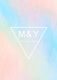 Watercolor Initial -M&Y-