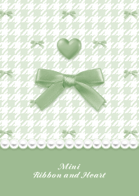 Mini Ribbon & Heart HT2 -  Green 03