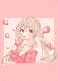 Strawberry popsicle