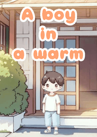 A boy in a warm