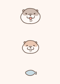 カワウソとおさかな Beige ver.