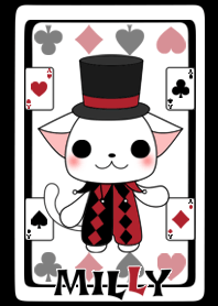 THE WHITE CAT MILLY AND THE CARDS