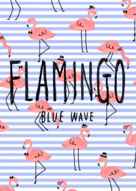Happy Flamingo-Blue Wave-