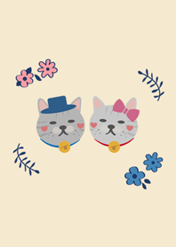 貓來貓去情侶檔-花草
