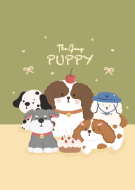 Happy puppy cute : dog gang!