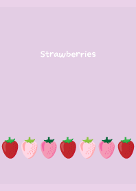 Strawberry Time on light purple